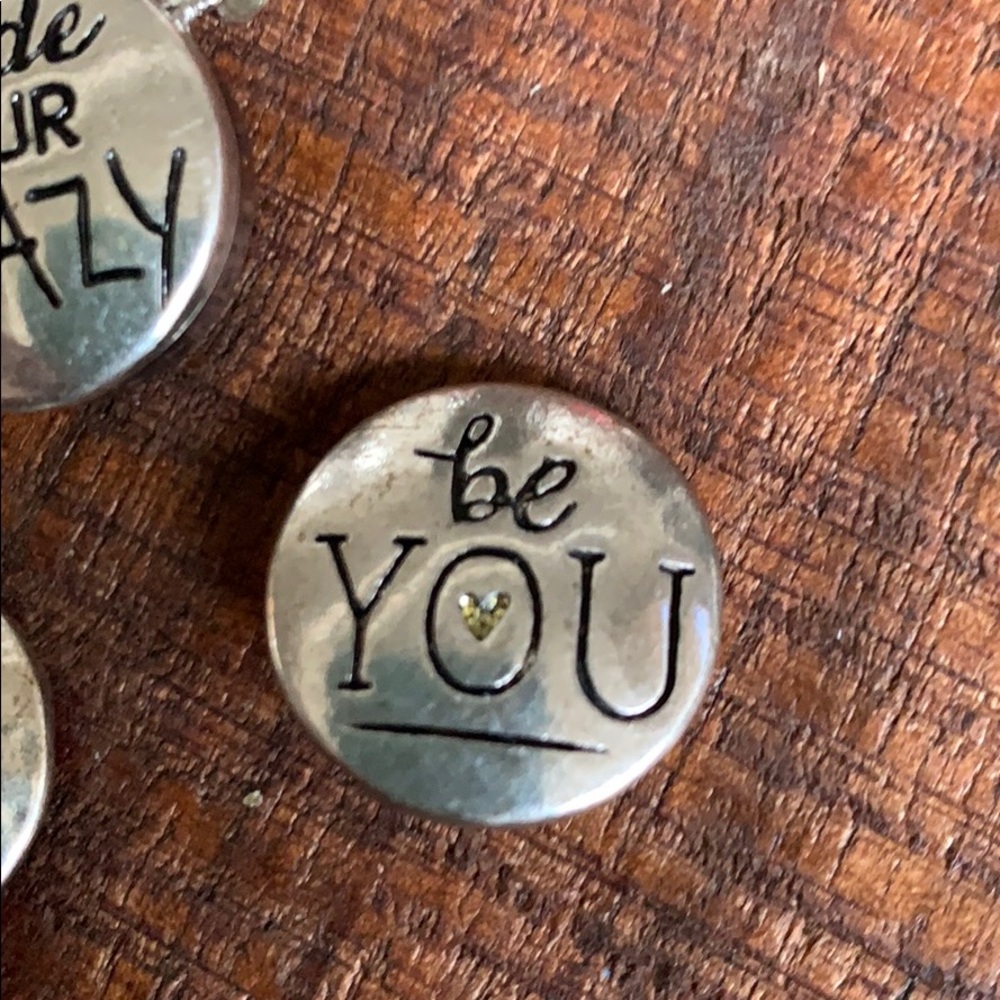 2/$20 Silver Button Pendants - Picture 6 of 7